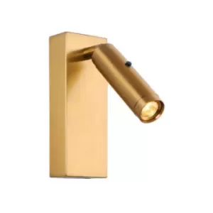 Image of Larissa Alfatar LED Surface Mounted Reading Lamp 3W 3000K Aluminum, Metal Brushed Brass