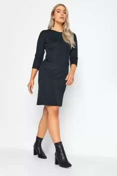 Image of Petite Check Print Shift Dress