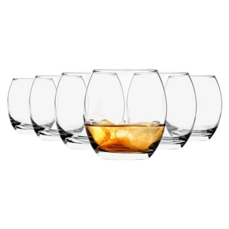 Image of LAV Empire Whiskey Glasses - 405ml - Clear - Pack of 6 Clear unisex