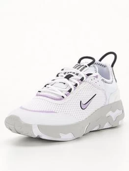 Image of Nike React Live Junior Trainers - White/Purple , White/Purple, Size 3
