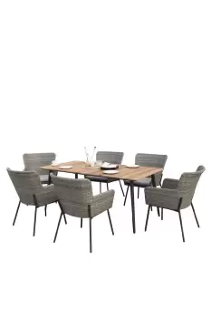 Image of Amalfi 6 Seater Luxury Outdoor Garden Dining Set 7pc