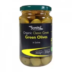 Image of Sunita Organic Green Olives - 360g x 6