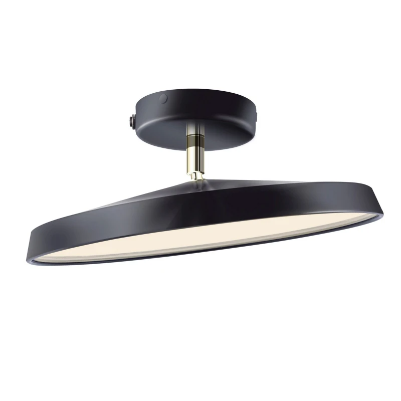 Image of Nordlux Kaito Indoor Ceiling Light Black Metal Intergrated LED 30, 000hrs - Mains Powered, IP20 Black Unisex