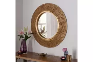 Image of Bobble round mirror Gold 79cm