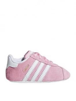 Image of adidas Originals Gazelle Crib, Light Pink, Size 3