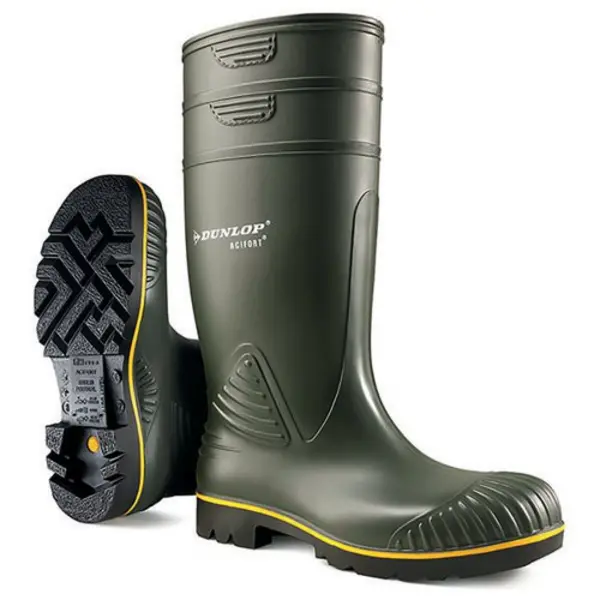Image of Acifort Dunlop Acifort Heavy Duty Waterproof Safety Waterproof Boots 1 Pair Green 06 B44063106