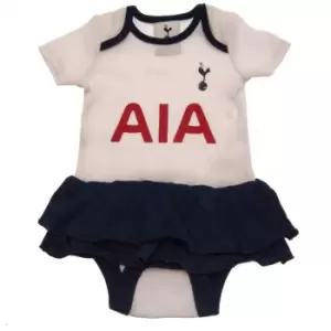 Image of Tottenham Hotspur FC Baby Girls Tutu Bodysuit (12-18 Months) (White/Navy)