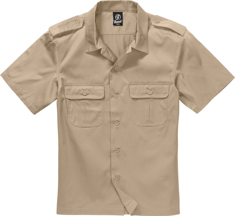 Image of Brandit Us Shirt Short Sleeve Beige Size Xx Large