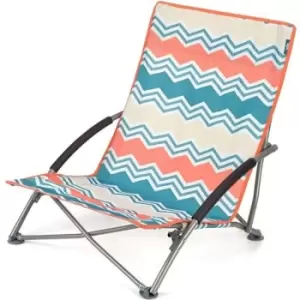 Image of Low Folding Beach Chair Zig Zag - Yello