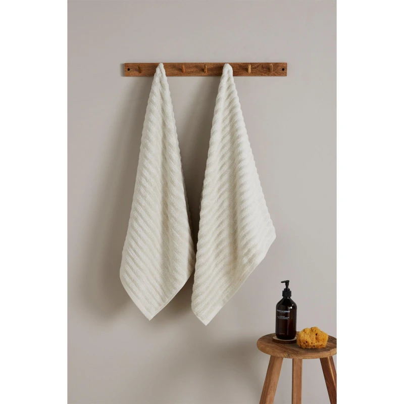 Image of Homelife Super Soft Ribbed Bath Towels - Nude Nude Bath Towel