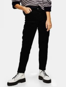 Image of Topshop Topshop Corduroy Mom Jeans - Black