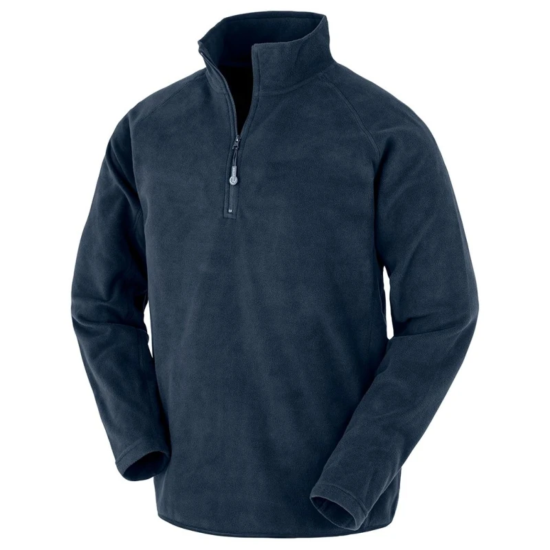 Image of Result Result Men Micro Zip Neck Fleece in Navy Size: Small Navy S Male 5059699660168