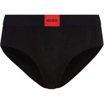 Image of Hugo Womens Stretch Cotton Briefs - Black