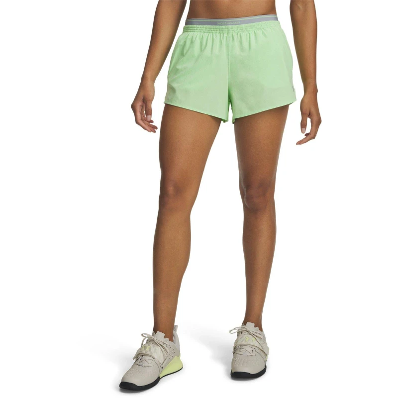 Image of Under Armour UA Vanish Wov Short Ld63 Lime/Mod Gray female 10 (S)
