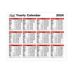 Image of Letts Yearly Calendar 2024 24-TYC LTYC24