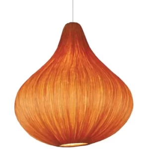 Image of Onion Pendant Ceiling Light Orange Silk