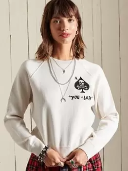 Image of Superdry You Lose Sweat - Ecru, Size 14, Women