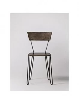 Image of Swoon Set Of 2 Kyoto Dining Chairs - Mango Wood/Gunmetal