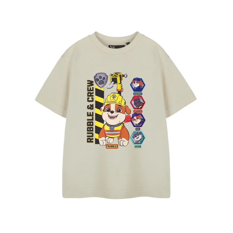 Image of Paw Patrol Short Sleeved T-Shirt Beige
