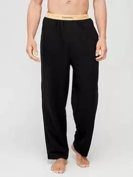 Image of Calvin Klein Embroidered Icon Lounge Pants - Black Size M Men