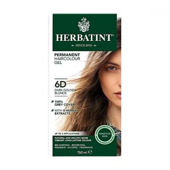 Image of Herbatint Permanent Hair Colour Gel - Dark Golden Blonde