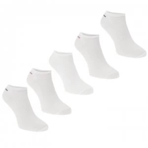 Image of Slazenger Trainer Socks 5 Pack Ladies - White