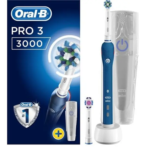 Image of Oral B Pro 3 3000 CrossAction Rechargeable Electric Toothbrush