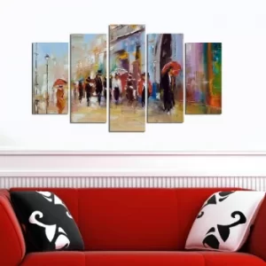 Image of 5M-7 Multicolor Decorative MDF Painting (5 Pieces)