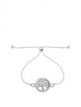 Image of Simply Silver Sterling Silver 925 Tree Of Life Toggle Bracelet