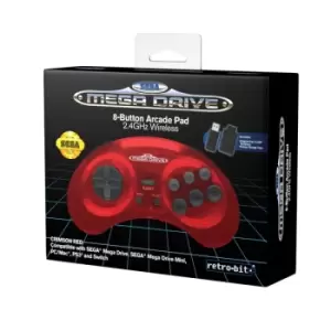 Image of Retro-Bit SEGA MD 2.4G Crimson Red