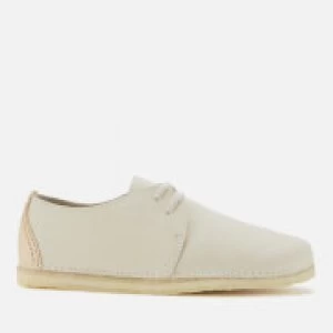 Image of Clarks Originals Womens Ashton Nubuck Flat Shoes - Off White - UK 6