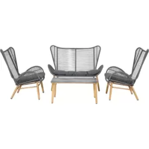 Image of Pacific Camberwell 4 Piece Seating Set - Grey