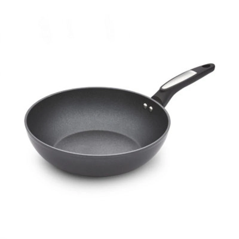Image of Morphy Richards 28cm Forged Aluminium Stir Fry Pan in Black One Size Unisex 5056765400888