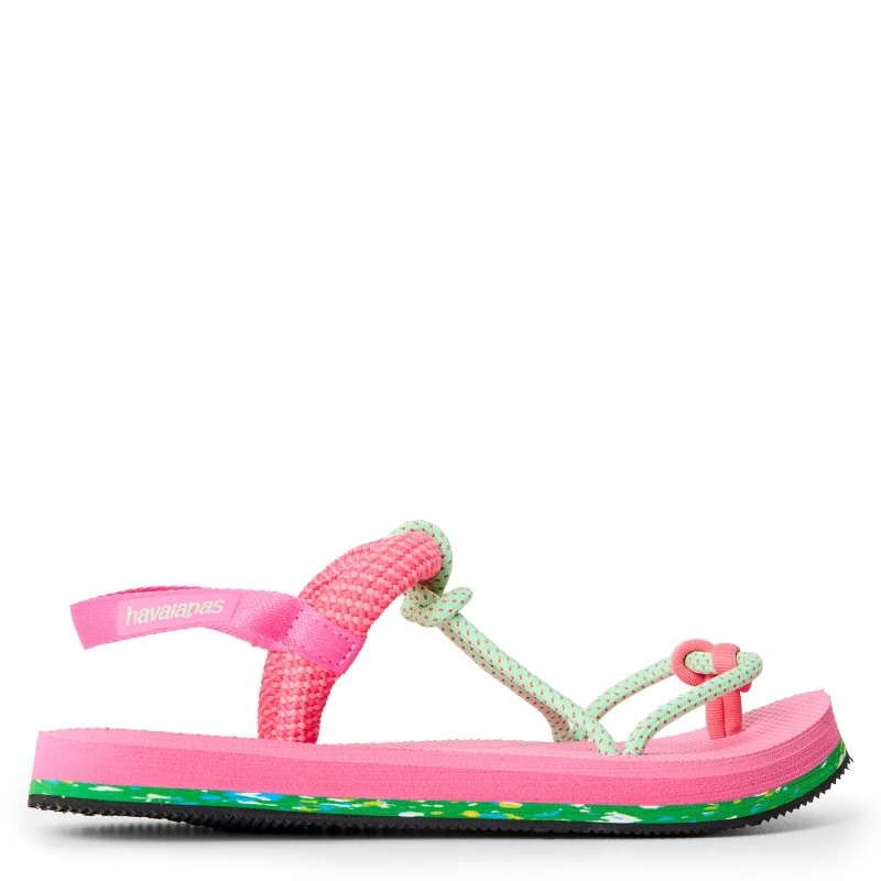 Image of Havaianas Kids Cosmo Osaka Blue Star Flip Flops Crystal Rose female 2