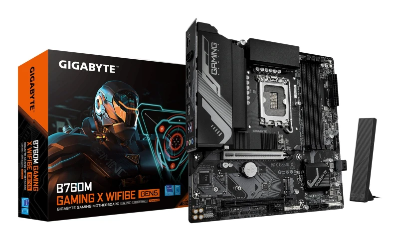 Image of Gigabyte Gigabyte B760M GAMING X WIFI6E GEN5 Motherboard - Supports 14th Gen. Intel Core CPUs, 8+1+1 phases VRM, up to 5600MHz DDR5, 2xPCIe 4.0 M.2, W