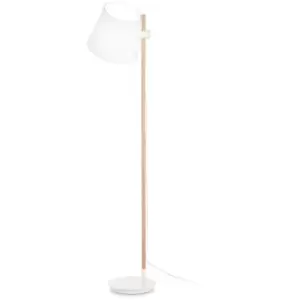 Image of Ideal Lux Axel Floor Lamp With Tapered Shade White