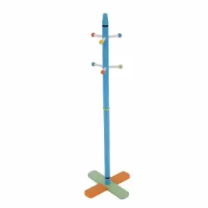 Image of Oypla - Childrens Wooden Crayon Nursery Coat Jacket Stand Rack