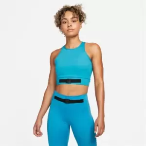 Image of Nike Buckle Crop Tank Top Womens - Blue