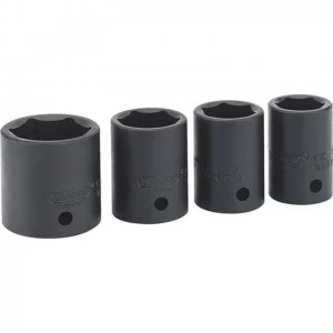 Image of Draper Expert 4 Piece 1/2" Drive Hex Impact Socket Set Metric 1/2"