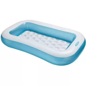 Image of Intex Inflatable Baby Paddling Pool Soft Floor Play Garden Pool - White and Blue