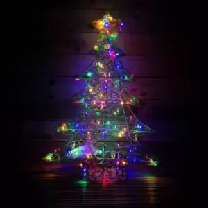 Image of 1m Premier Indoor Outdoor Soft Acrylic Multifunction Christmas Tree with 120 Multicoloured LEDs
