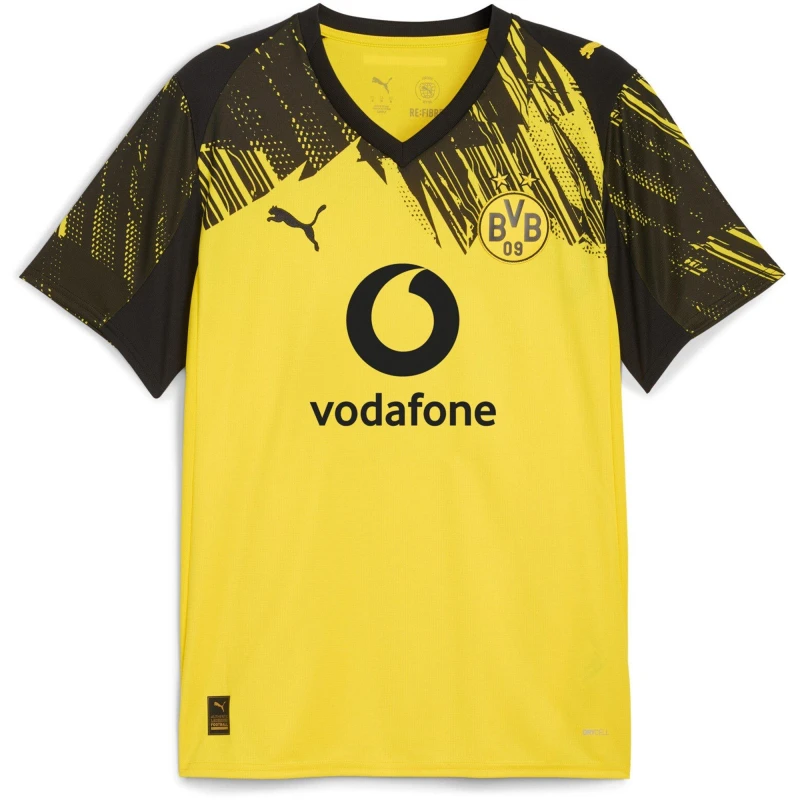 Image of Puma Borussia Dortmund Home Shirt 2025 2026 Adults Yellow/Black male L