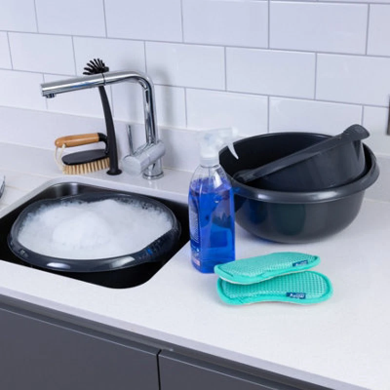 Image of Wham 3 Piece Casa Multi-Functional Round Plastic Bowl Set Midnight (28Cm, 32Cm & 36Cm Bowls)