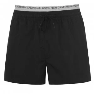 Image of Calvin Klein Calvin Mini Double Waistband Swim Shorts - Black 001