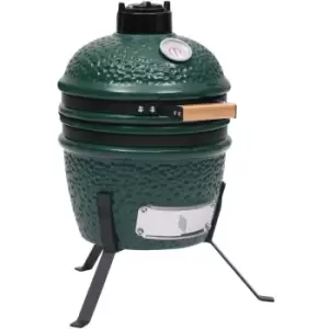Image of Vidaxl - 2-in-1 Kamado Barbecue Grill Smoker Ceramic 56cm Green - Green