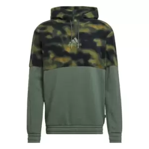 Image of adidas Polar Fleece Nature Hoodie Mens - Orbit Green / Green Oxide