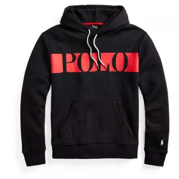 Image of Polo Ralph Lauren Logo Double Knit Hoodie - Polo Black