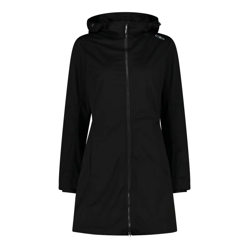 Image of Womens zip-up hooded parka CMP Noir Female D46