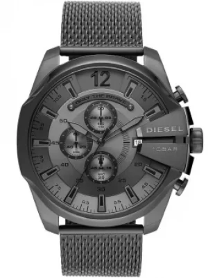 Image of Diesel Mens Mega Chief Chronograph Dial Stainless Steel Gunmetal...