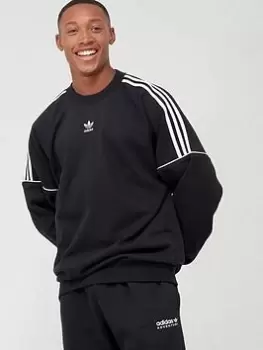 Image of adidas Originals Essentials Crew Sweat Top - Black, Size XL, Men